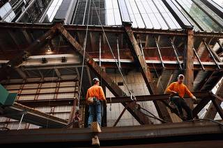 Construction Continues On JPMorgan Chase's New Headquarters On Park Ave. In Manhattan