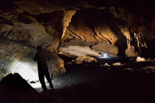 A view of Pebdeh Cave in the southern Zagros Mountains