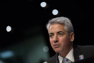 Bill Ackman, chief executive of Pershing Square Capital Management, during a Senate committee hearing on Capitol Hill in Washington, on April 27, 2016. (Drew Angerer/The New York Times)