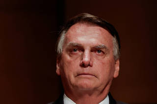 Brazil?s former President Jair Bolsonaro attends an event at the Municipal Theatre in Sao Paulo