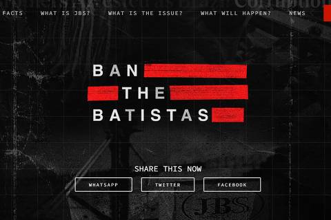 Reprodução do site Ban the Batistas