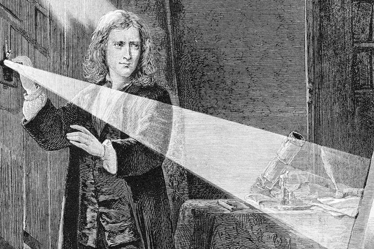 Ilustração de Isaac Newton