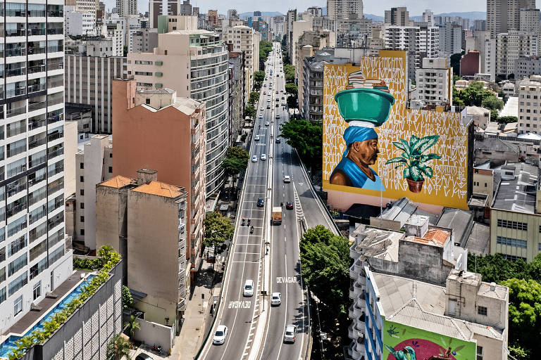 O Minhocão, no centro da cidade de São Paulo, feito durante a ditadura militar