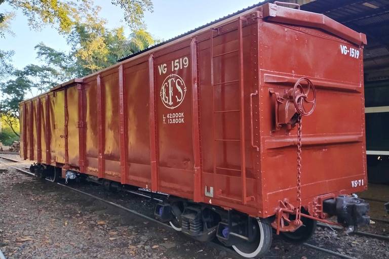 Vagão produzido pela Pressed Steel nos Estados Unidos foi recuperado pela ABPF em parceria com a Sorocabana - Movimento de Preservação Ferroviária, em Campinas