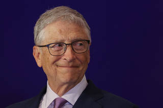 Bill Gates, Co-Chair of Bill & Melinda Gates Foundation is pictured at an event at a hotel in New Delhi