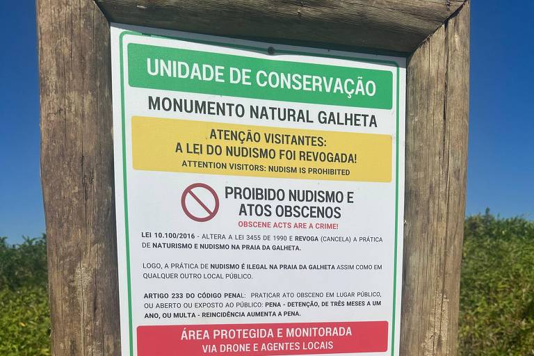 Praia de Florianópolis recorre a fiscais e drone para caçar pelados
