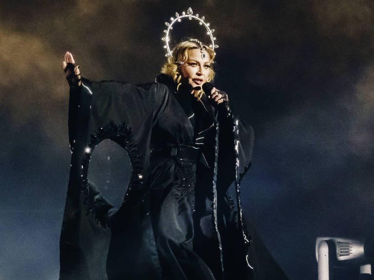 A cantora Madonna em show no Barclays Center, em Nova York