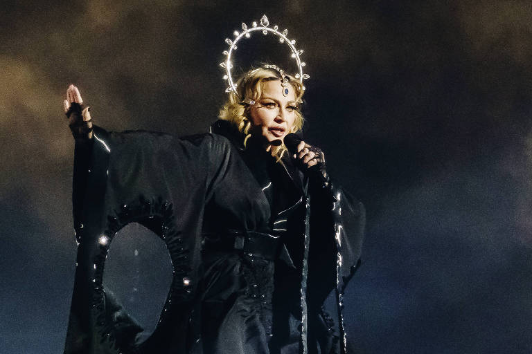 A cantora Madonna em show no Barclays Center, em Nova York