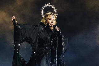 Madonna performs at Barclays Center in Brooklyn in NewYork on Wednesday, Dec. 13, 2023. (The New York Times)