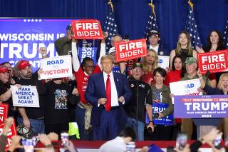 Former US president Donald Trump campaign rally