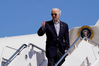 FILE PHOTO: U.S. President Joe Biden departs Joint Base Andrews, in Maryland