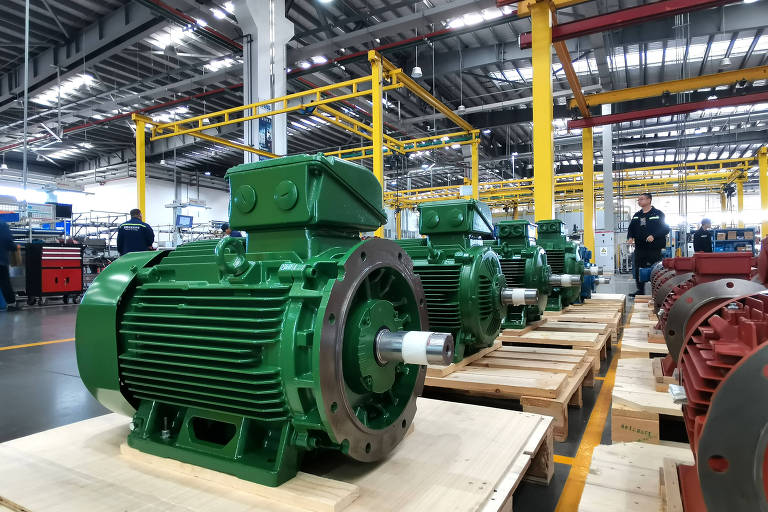 Fotografia de motor da Weg em fábrica na China