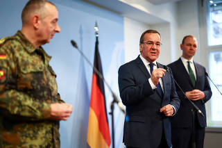 German Defence Minister Pistorius announces the decision of the new general structure of the armed forces, in Berlin