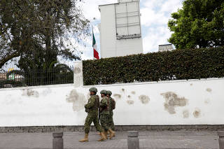 Ecuador's government declares Mexico's ambassador to the country unwelcome, in Quito
