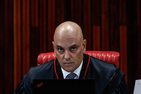 BRASÍLIA, DF, 04.04.2024 - Alexandre de Moraes; TSE julga cassação de Jorge Seif no Senado. (Foto: Gabriela Biló /Folhapress)