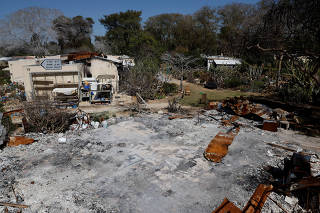 Aftermath of the deadly October 7 attack by Palestinian Islamist group Hamas, in Kibbutz Nir Oz
