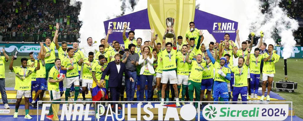 Palmeiras festeja a conquista do Campeonato Paulista 2024