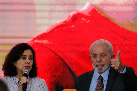 BRASILIA, DF, 08- 04-2024 O presidente Luiz Inacio Lula da Silva participa de coletiva tematica sobre a saude com a ministra Nisia Trindade
