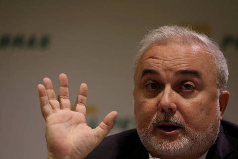 FILE PHOTO: Jean Paul Prates, CEO of Brazil's state-run oil company Petrobras, speaks during a news conference at the Petrobras headquarters in Rio de Janeiro, Brazil March 2, 2023. REUTERS/Pilar Olivares/File Photo ORG XMIT: FW1