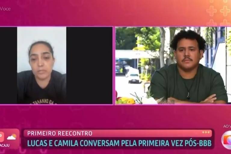 Camila Moura conversa com Buda ao vivo no Mais Você