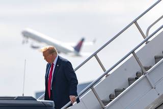 Former President Donald Trump Travels To Atlanta, Georgia