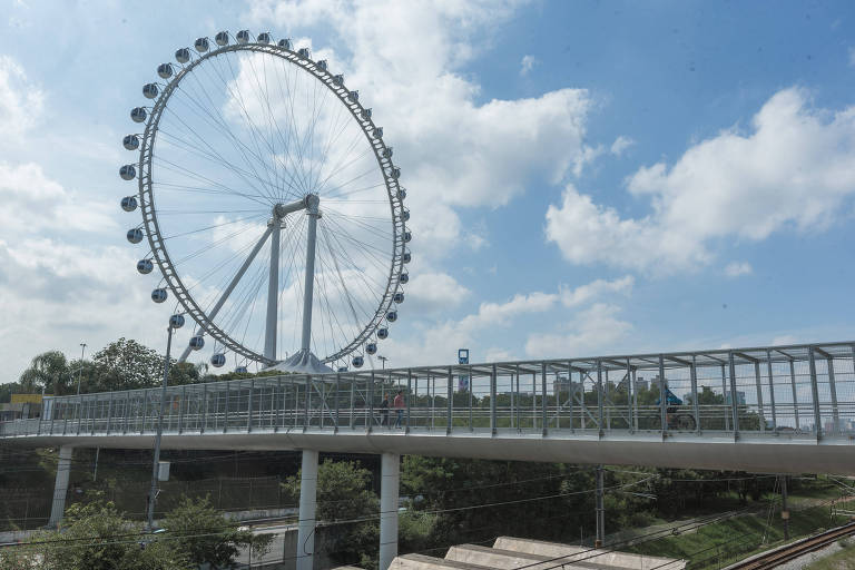 Passarela que liga parque Villa-Lobos à ciclovia do rio Pinheiros é inaugurada em São Paulo