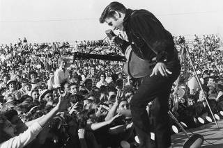 Elvis Presley performs