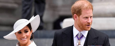 FILE PHOTO: Britain's Prince Harry and Meghan, Duchess of Sussex, leave after attending the National Service of Thanksgiving at St Paul's Cathedral during the Queen's Platinum Jubilee celebrations in London, Britain, June 3, 2022. REUTERS/Toby Melville/Pool/File Photo ORG XMIT: FW1