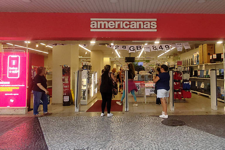 Fachada da Americanas localizada na Rua das Laranjeiras, na zona sul do Rio de Janeiro