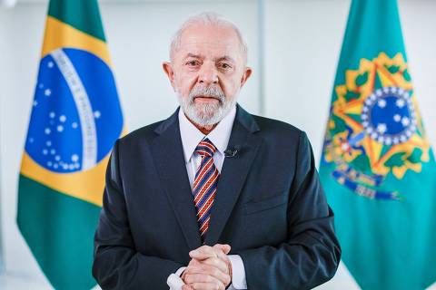 This handout picture released by the Brazilian Presidency shows president Luis Inacio Lula da Silva speaking during a virtual summit of the Community of Latin American and Caribbean States (CELAC), in Brasilia on April 16, 2024. Latin American presidents held a virtual summit on Tuesday to discuss possible sanctions against Ecuador for the assault on the Mexican embassy in Quito on April 5. (Photo by Ricardo STUCKERT / Brazilian Presidency / AFP) / RESTRICTED TO EDITORIAL USE - MANDATORY CREDIT 