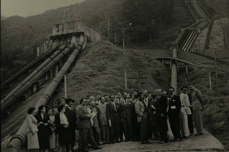 Deputados gaúchos durante visita na usina hidrelétrica de Cubatão