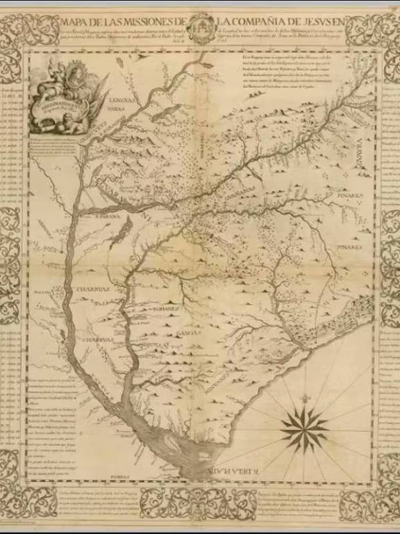O rio Bermejo, indicado nos mapas feitos pelos missionários, faz parte da territorialidade das mulheres indígenas do Gran Chaco, área formada por partes da Argentina, Bolívia, Paraguai e Brasil
