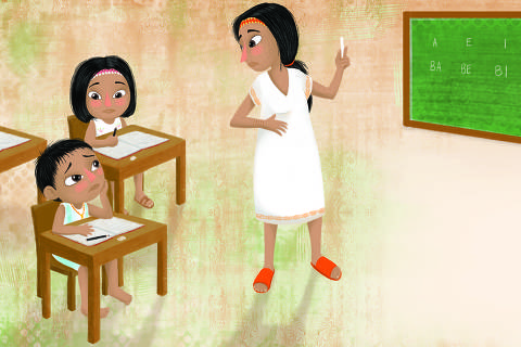 Wirá é um personagem que retrata uma criança indígena com dificuldades no aprendizado em sala de aula