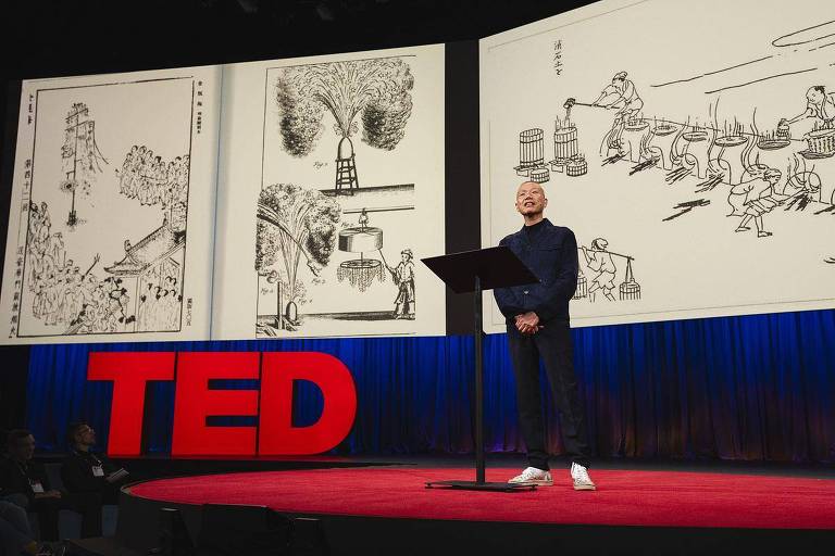 Artista Cai Guo-Qiang participa do TED, em Vancouver (Canadá)