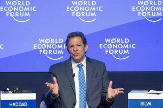 FILE PHOTO: Brazil's Finance Minister Fernando Haddad at the World Economic Forum