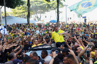 Former President Bolsonaro rallies with supporters in Rio