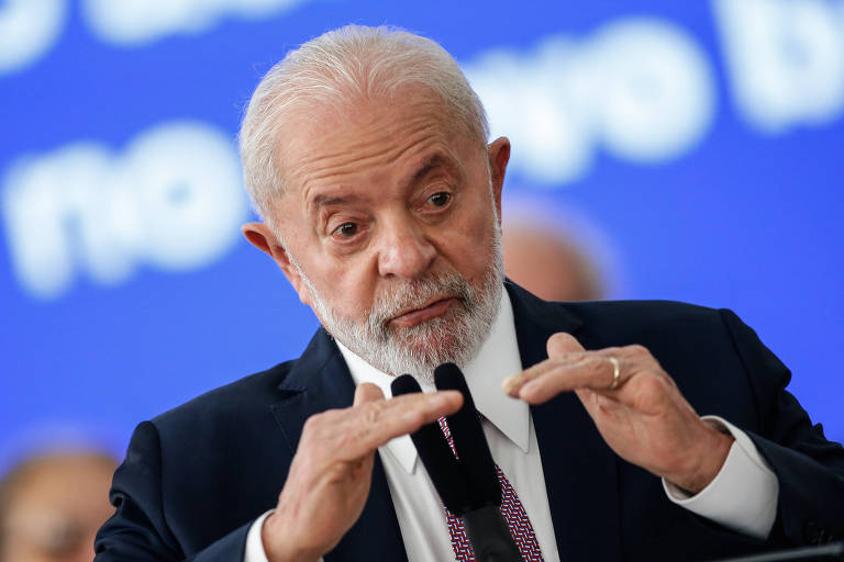 O presidente Lula (PT) em lançamento do programa Acredita no Palacio do Planalto 