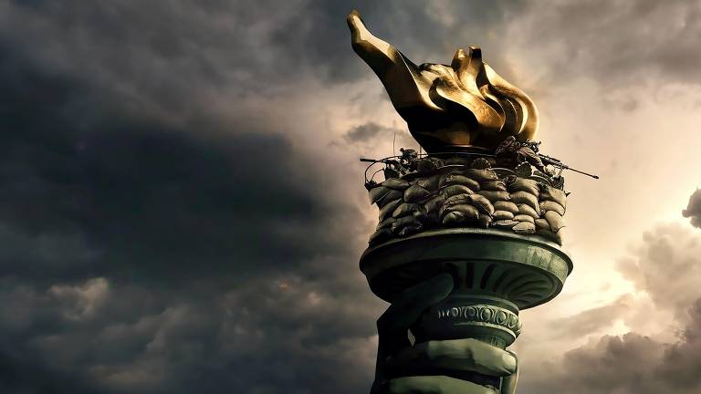 Cena do filme 'Guerra Civil', de Alex Garland