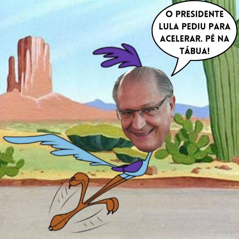 Geraldo Alckmin publica montagem como personagem de desenho animado papa-léguas