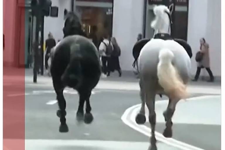Cavalos saem em disparada pelas ruas de Londres e assustam pessoas