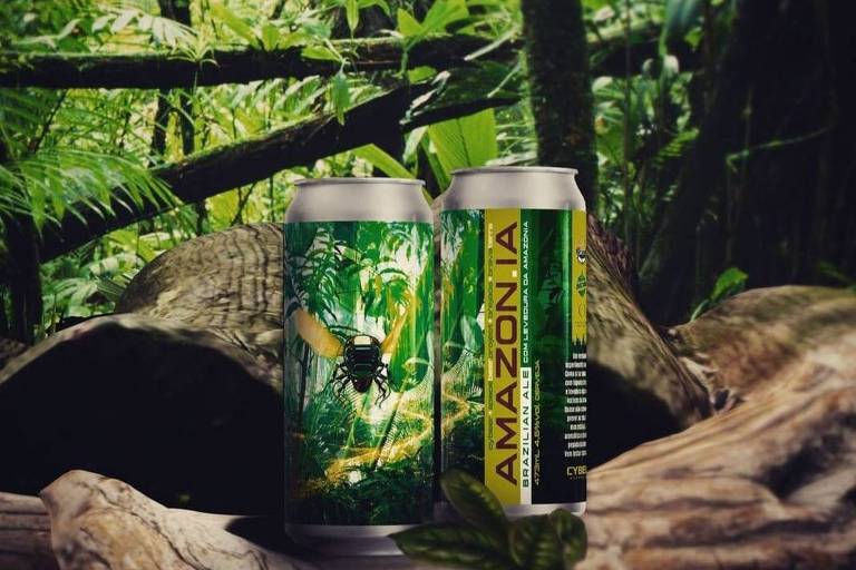 Amazon.IA, cerveja 100% nacional da Cybeer Cervejaria, com levedura extraída do mel de abelha da floresta amazônica