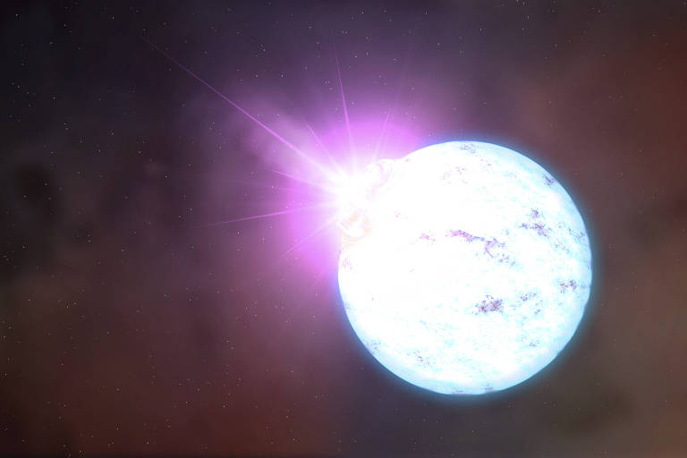Cientistas detectam explosão energética de estrela de nêutrons magnética