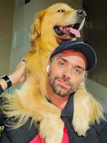 João Fantazzini, tutor do cachorro Joca, que morreu após viagem em avião da Gol
( Foto: Reprodução/ _gfanta no instagram ) DIREITOS RESERVADOS. NÃO PUBLICAR SEM AUTORIZAÇÃO DO DETENTOR DOS DIREITOS AUTORAIS E DE IMAGEM