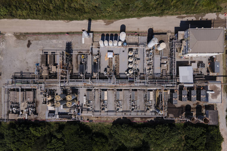 Vista aérea da planta de produção de biometano da Gás Verde em Seropédica (RJ); meta é elevar a produção de 130 mil para 150 mil metros cúbicos por dia, consolidando a posição de maior produtora de biometano