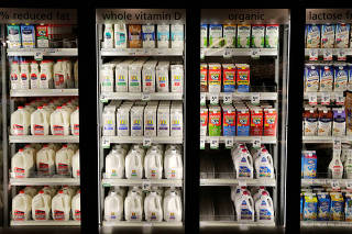 FILE PHOTO: Various types of milk are seen at the Safeway store in Wheaton Maryland