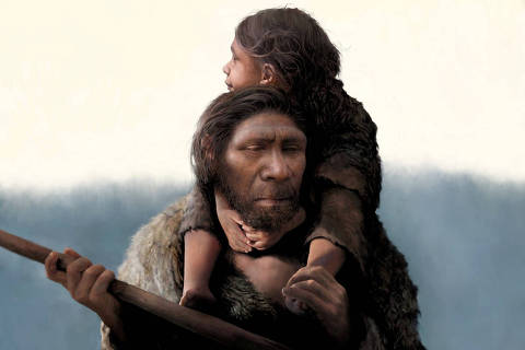 A reconstruction of a Neanderthal father and his daughter is seen in this undated handout photo provided by the Max Planck Institute for Evolutionary Anthropology in Leipzig, Germany. Tom Bjorklund/Max Planck Institute for Evolutionary Anthropology/Handout via REUTERS    THIS IMAGE HAS BEEN SUPPLIED BY A THIRD PARTY NO RESALES. NO ARCHIVES ORG XMIT: HFS-TOR501