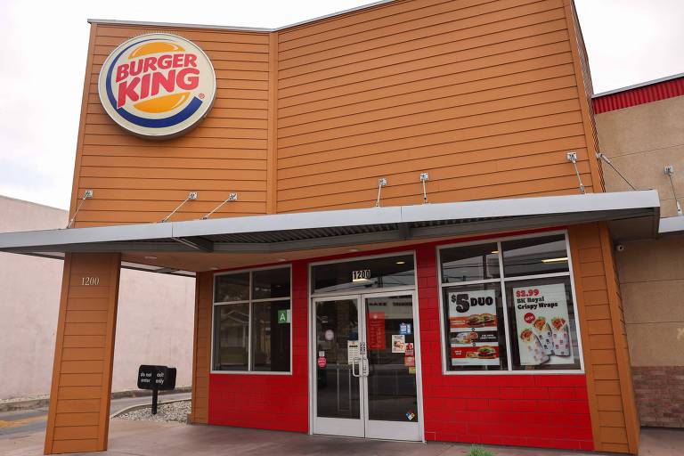 Fachada de restaurante do Burger King nos Estados Unidos
