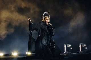 Madonna performs at Barclays Center in Brooklyn in NewYork on Wednesday, Dec. 13, 2023. (The New York Times)