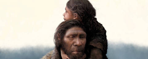 A reconstruction of a Neanderthal father and his daughter is seen in this undated handout photo provided by the Max Planck Institute for Evolutionary Anthropology in Leipzig, Germany. Tom Bjorklund/Max Planck Institute for Evolutionary Anthropology/Handout via REUTERS    THIS IMAGE HAS BEEN SUPPLIED BY A THIRD PARTY NO RESALES. NO ARCHIVES ORG XMIT: HFS-TOR501