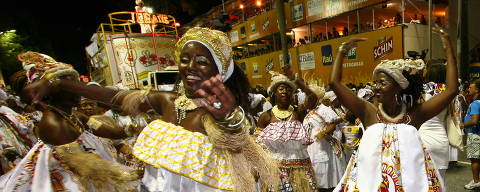 Desfile do Ilê Aiyê no circuito do Campo Grande no Carnaval 2023